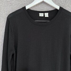 Gap Exposed Seam Merino Wool Sweater Black XL
